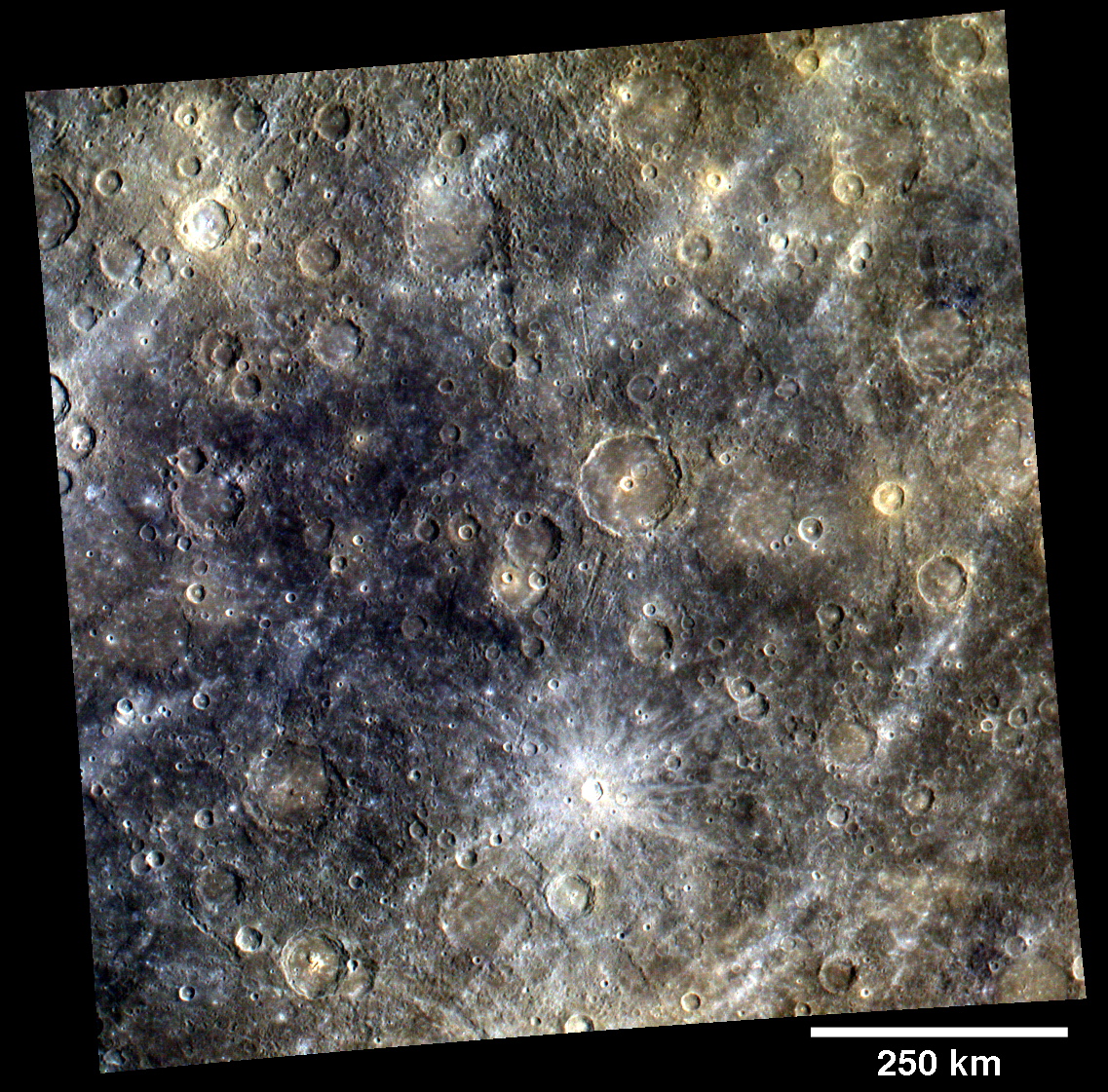 APOD: 2011 June 16 – Mercury’s Surface in Exaggerated Color