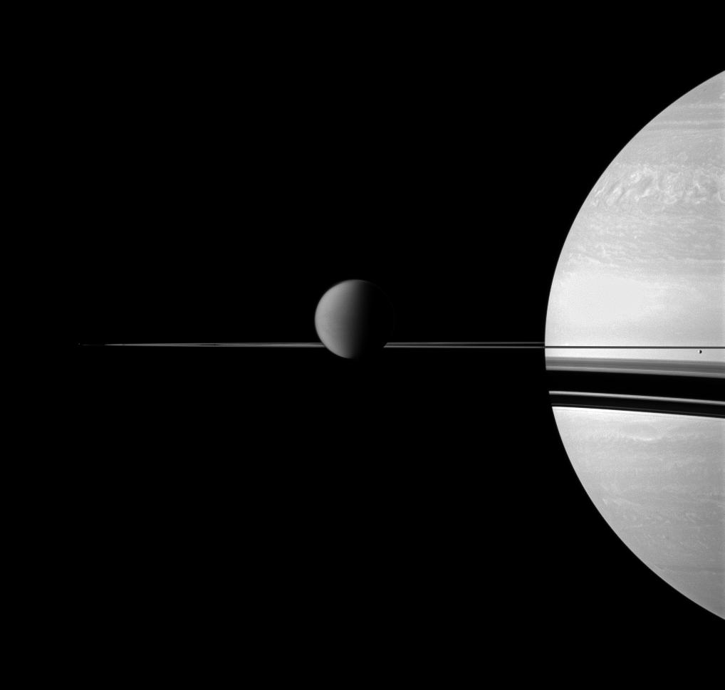 APOD: 2011 March 8 – Titan, Rings, and Saturn from Cassini
