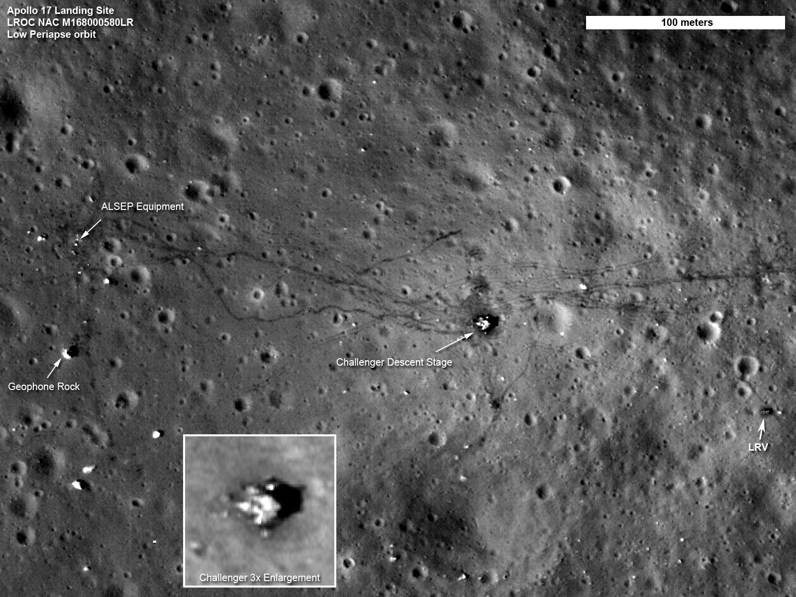APOD: 2011 September 8 – Apollo 17 Site: A Sharper View
