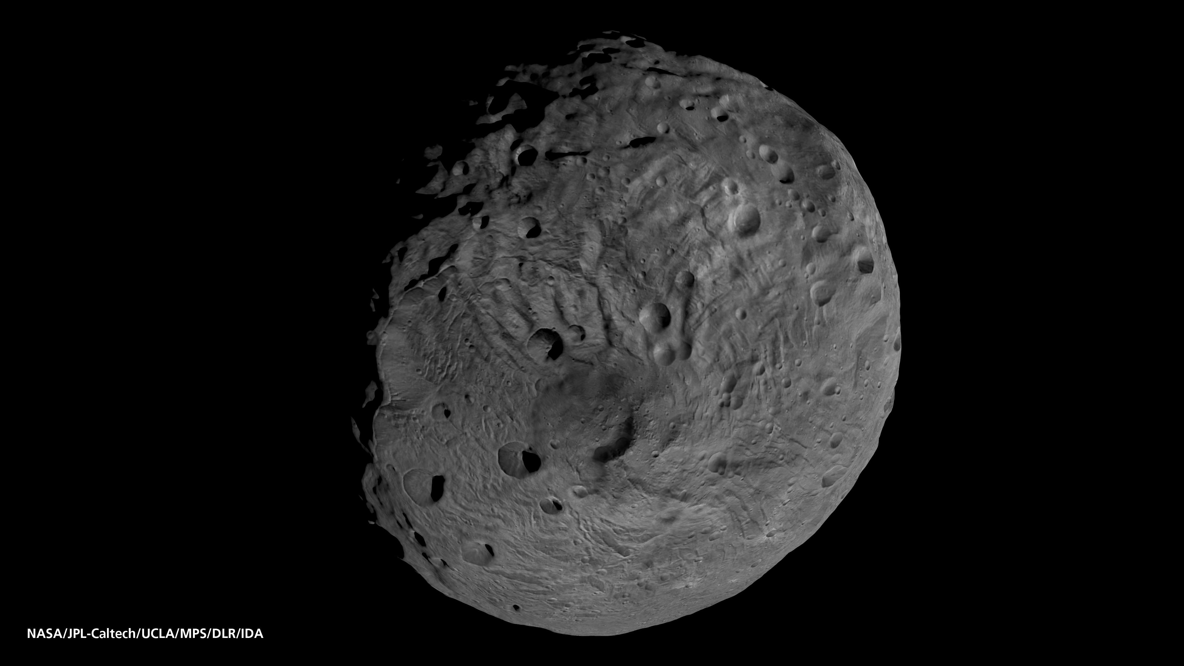 APOD: 2011 September 19 – The South Pole of Asteroid Vesta