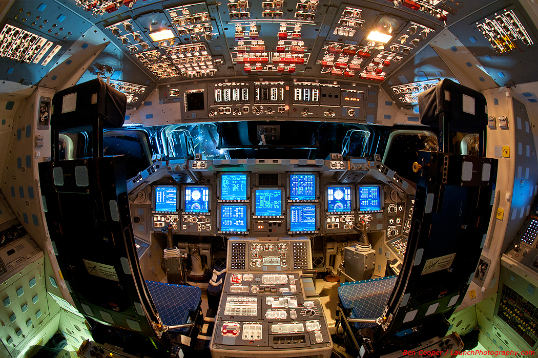 APOD: 2012 April 18 – The Flight Deck of Space Shuttle Endeavour