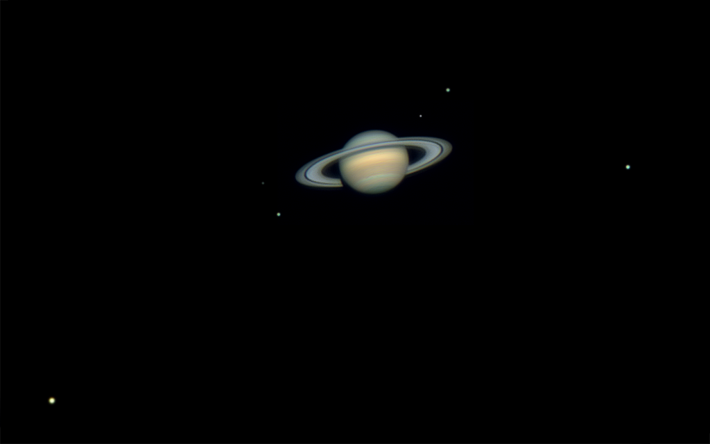 APOD: 2012 April 14 – Six Moons of Saturn