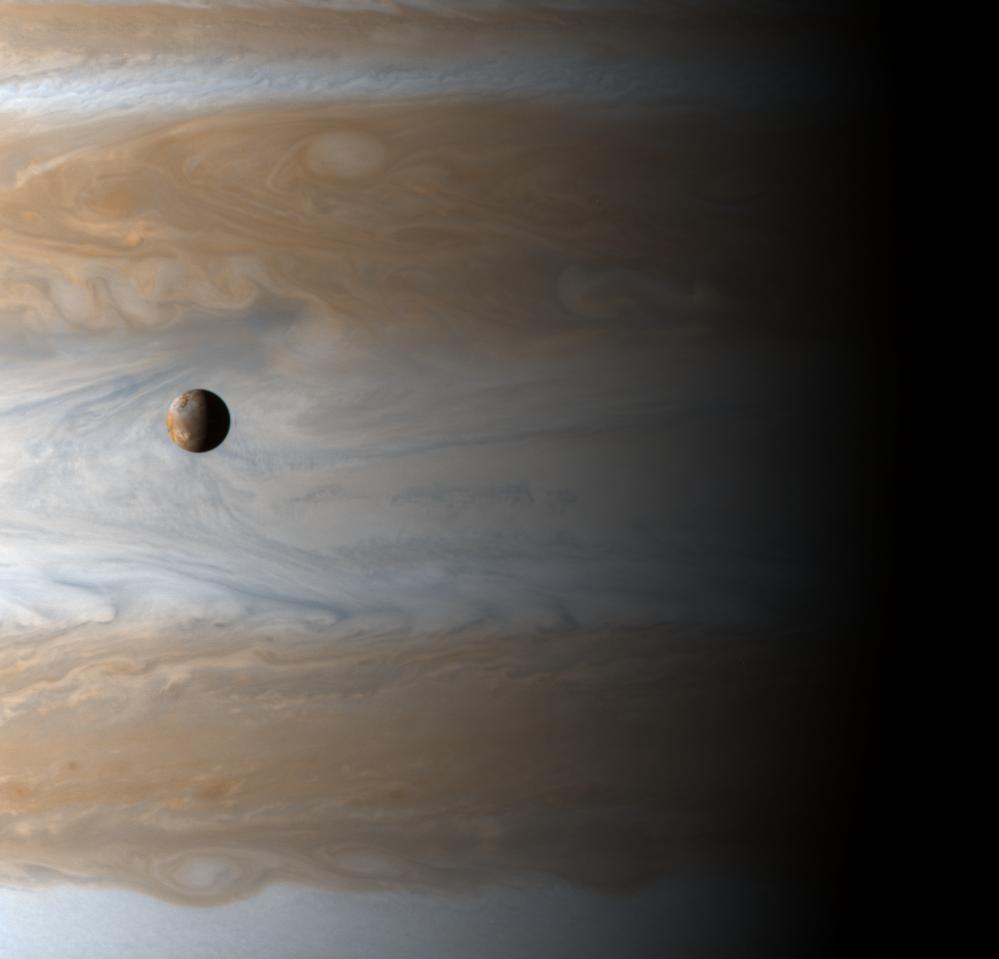 APOD: 2012 April 8 – Io: Moon Over Jupiter