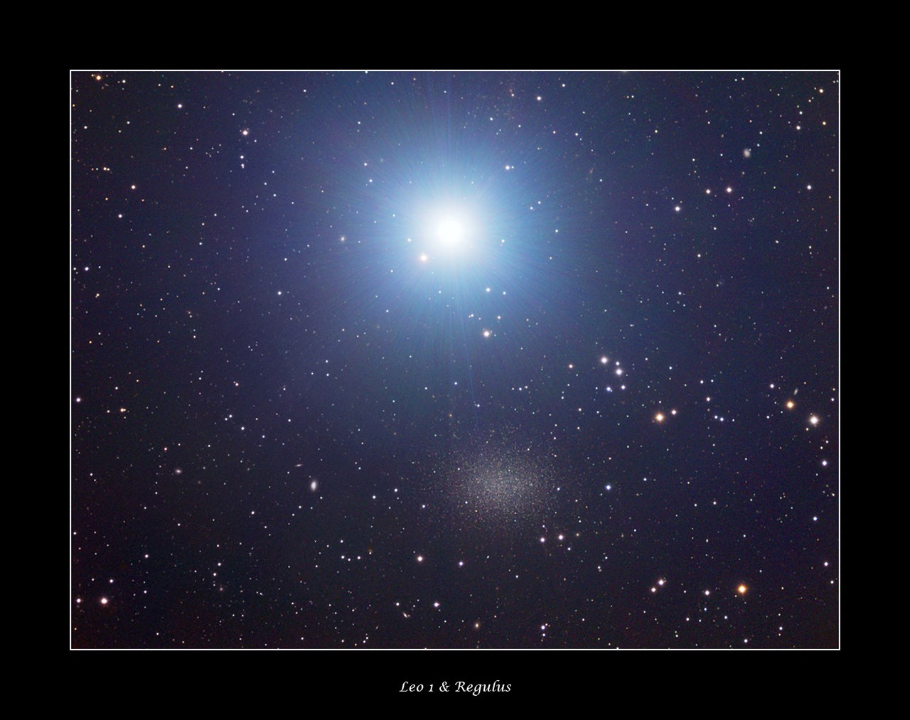 Bright Star Regulus near the Leo I Dwarf Galaxy — APOD for 2012-01-10