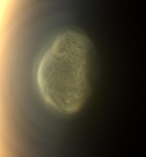 APOD: 2012 July 24 – South Polar Vortex Discovered on Titan