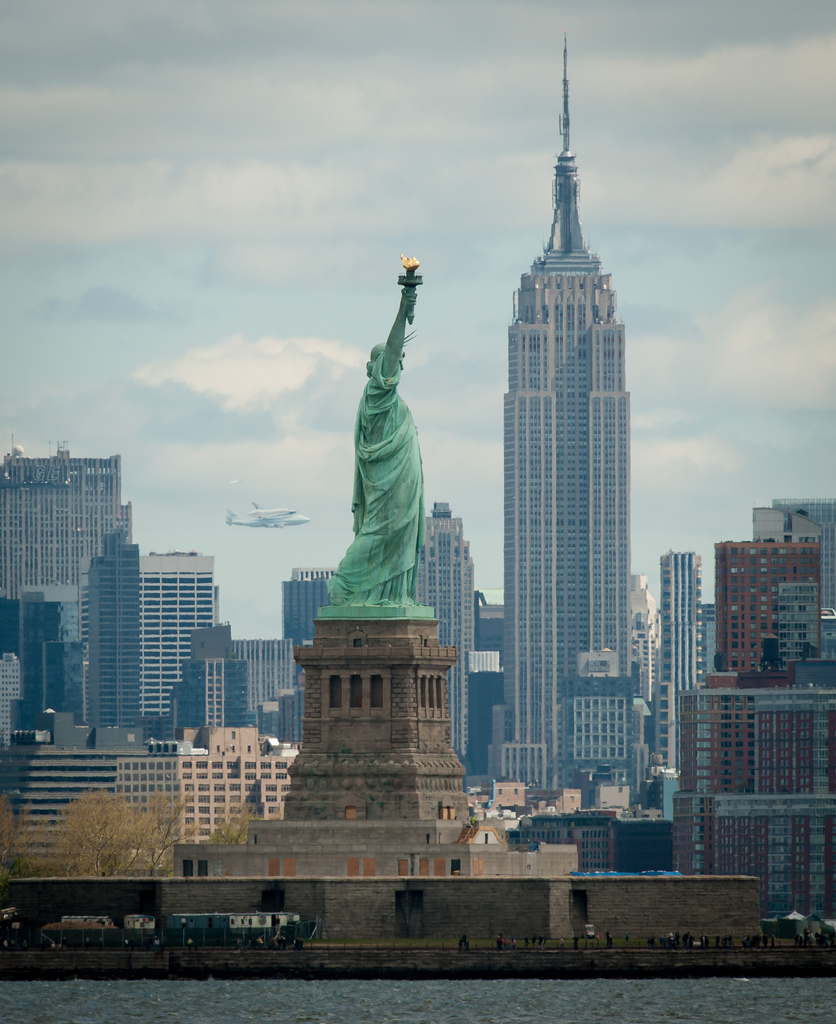 APOD: 2012 May 9 – Shuttle Enterprise Over New York