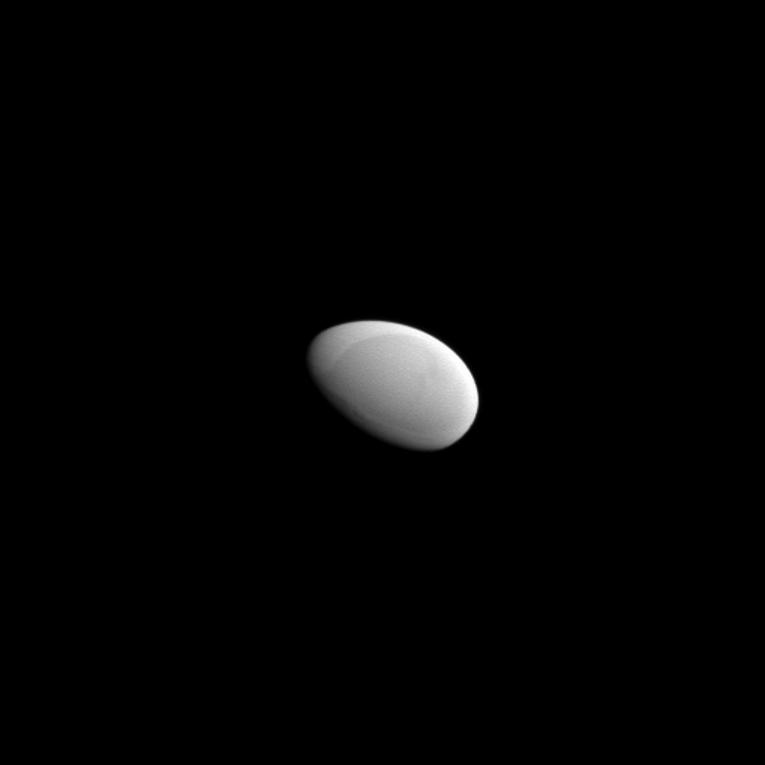 APOD: 2012 November 6 – Methone: Smooth Egg Moon of Saturn