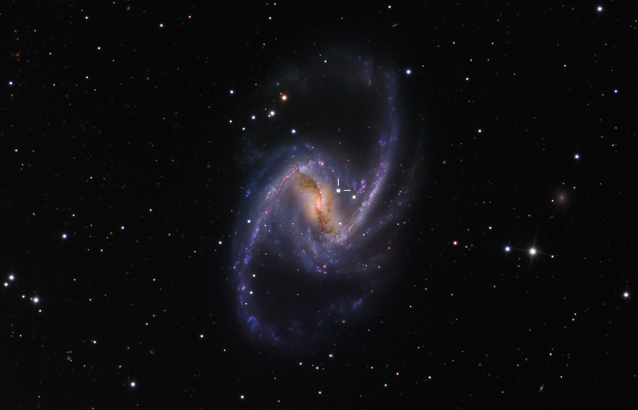 NGC 1365: Majestic Spiral with Supernova — APOD for 2012-11-24