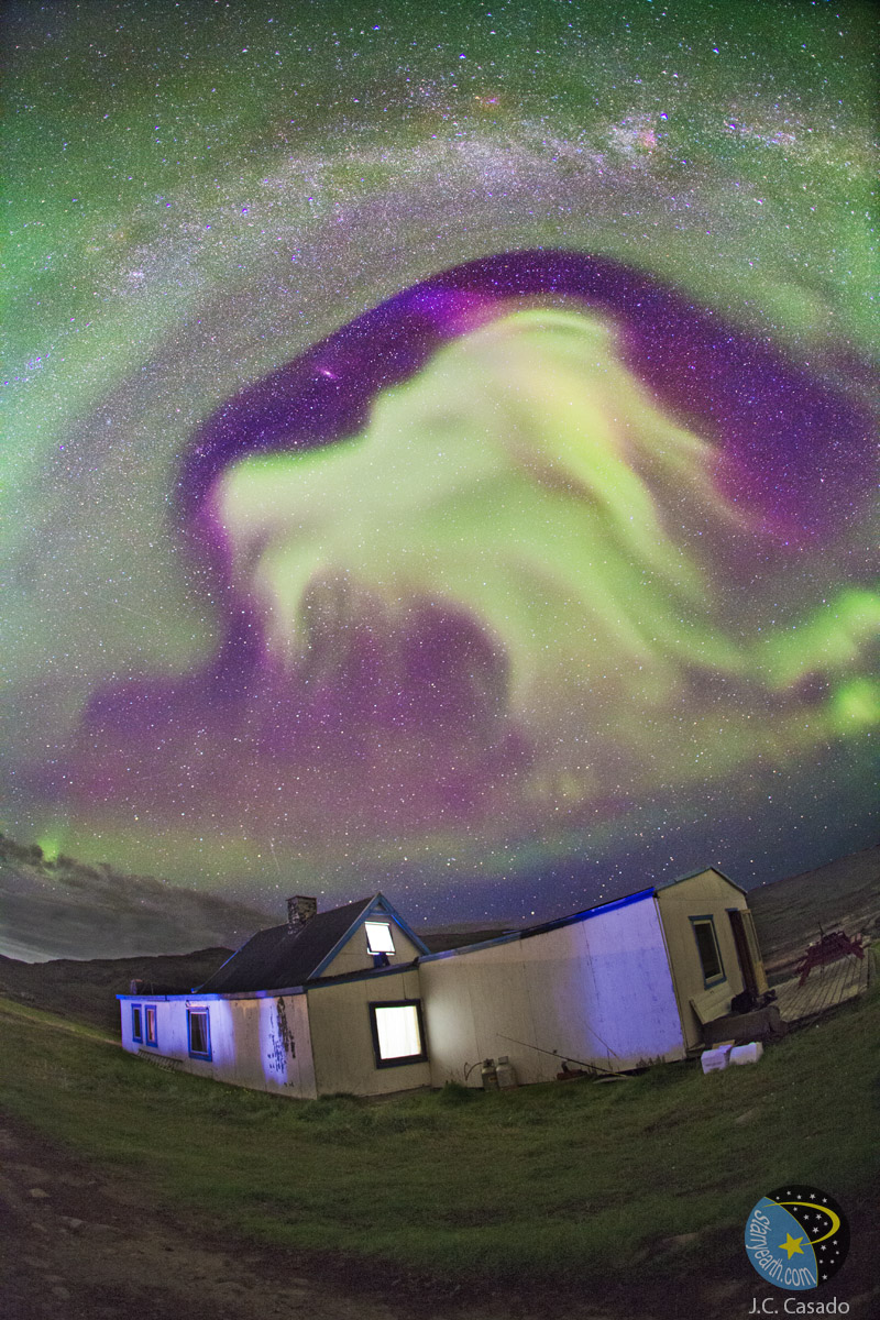 APOD: 2012 October 3 – Goat Aurora Over Greenland