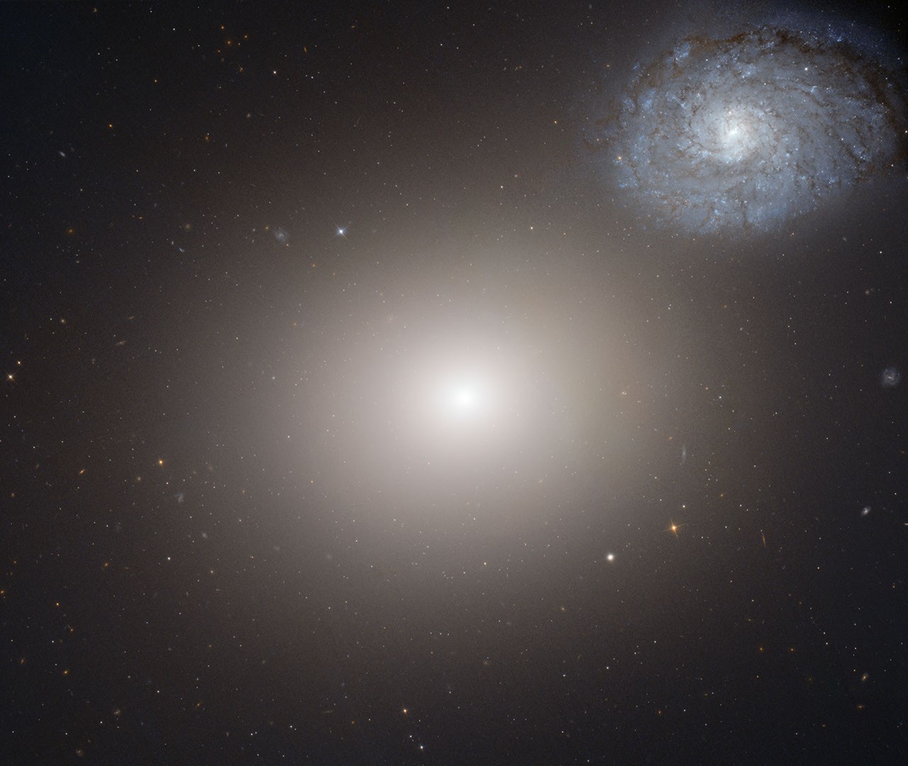Elliptical M60, Spiral NGC 4647 — APOD for 2012-09-14