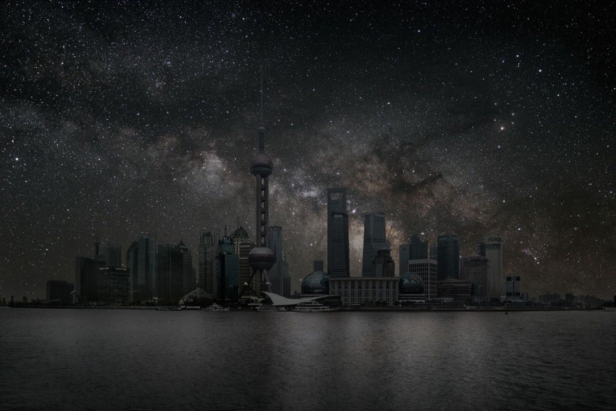 Darkened City — APOD for 2013-04-11