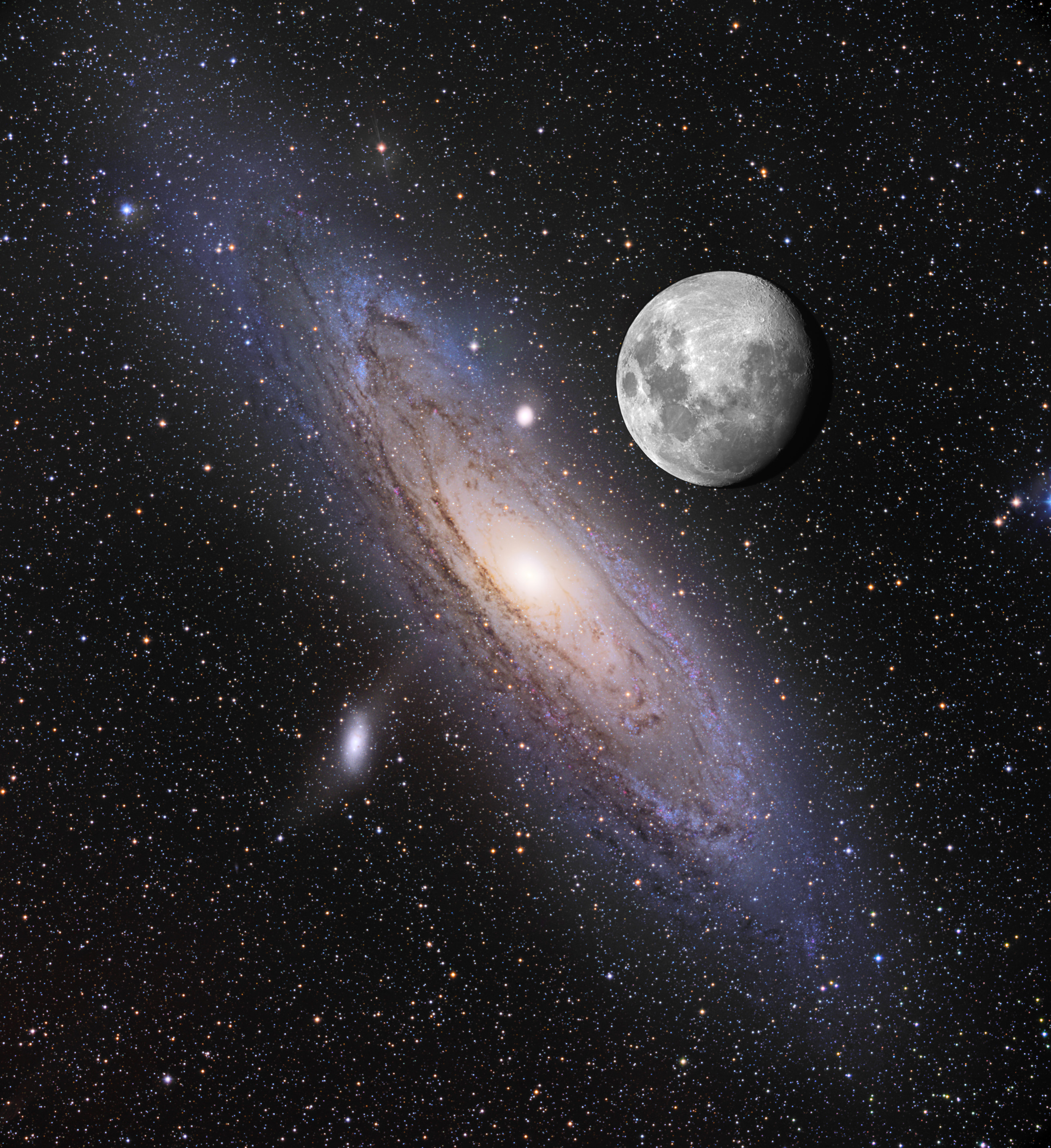 APOD: 2013 August 1 – Moon Over Andromeda