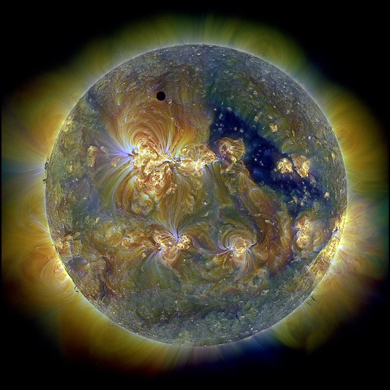 APOD: 2013 August 20 – Venus and the Triply Ultraviolet Sun