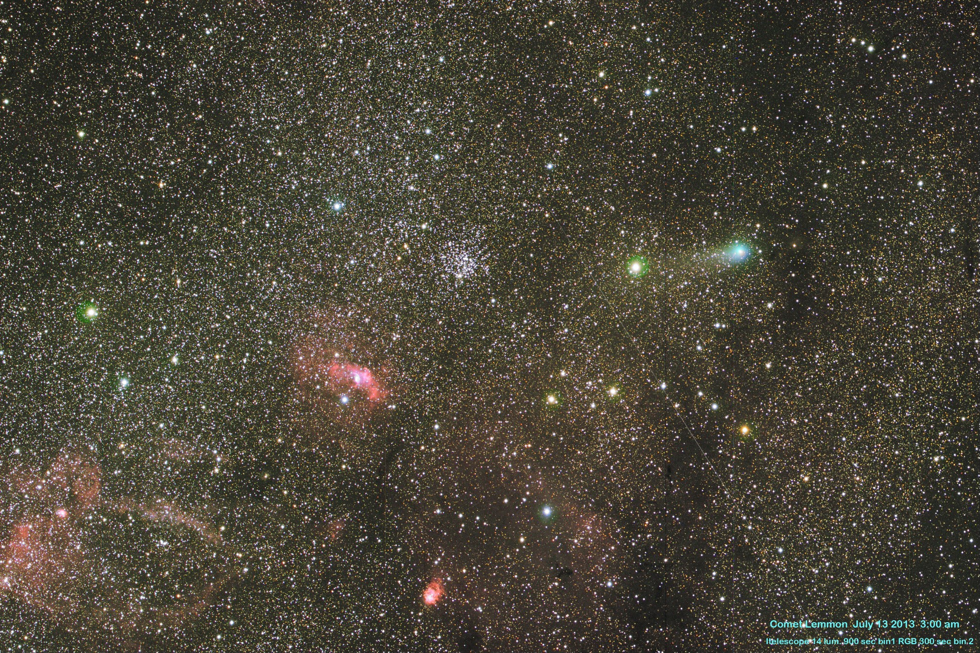 APOD: 2013 July 20 – Comet Lemmon and the Deep Sky