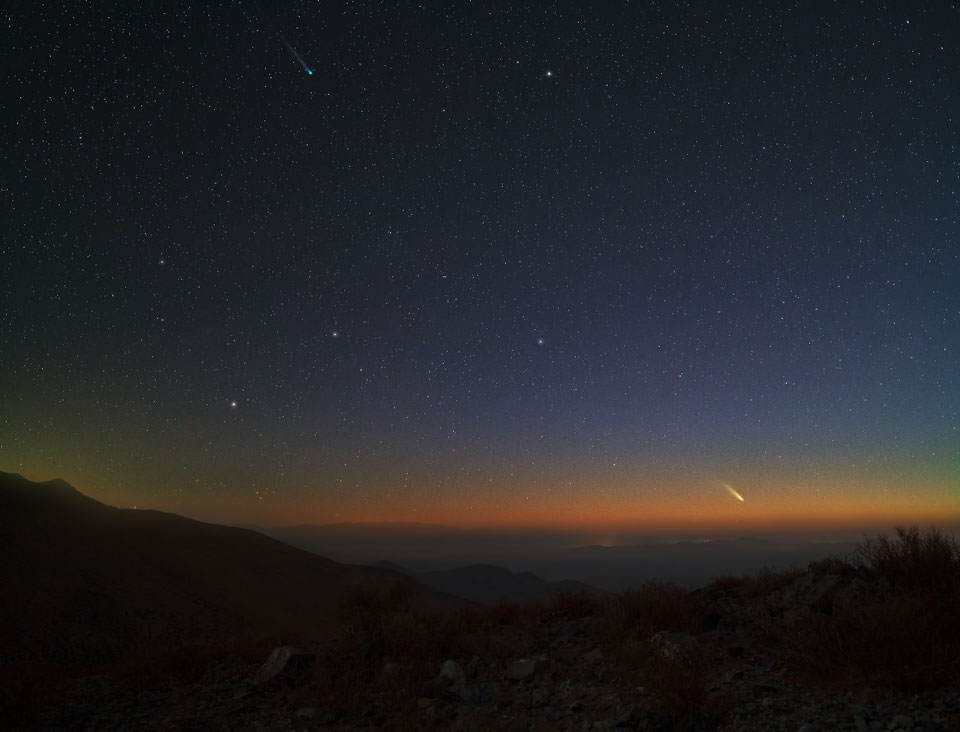 APOD: 2013 March 5 – Comets Lemmon and PanSTARRS Peaking