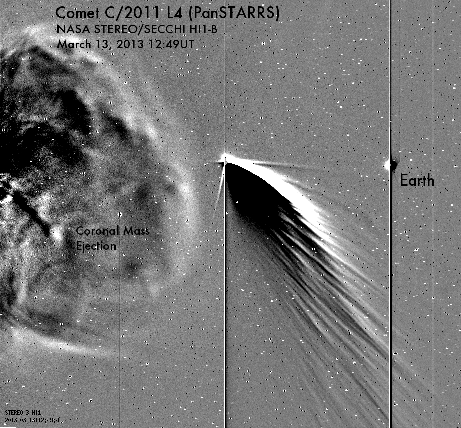 APOD: 2013 March 15 – CME, Comet, and Planet Earth
