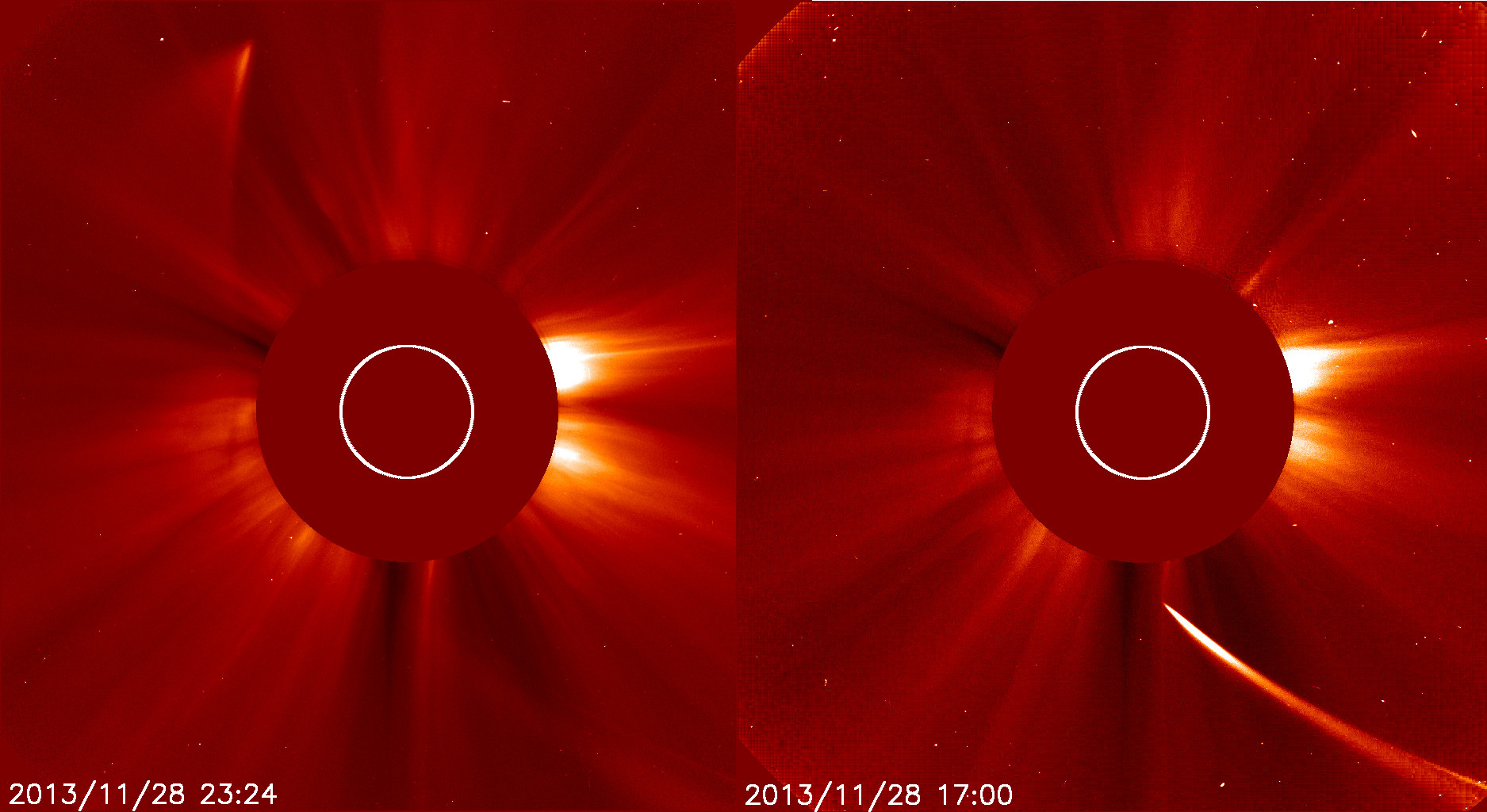 APOD: 2013 November 29 – Comet ISON Before and After