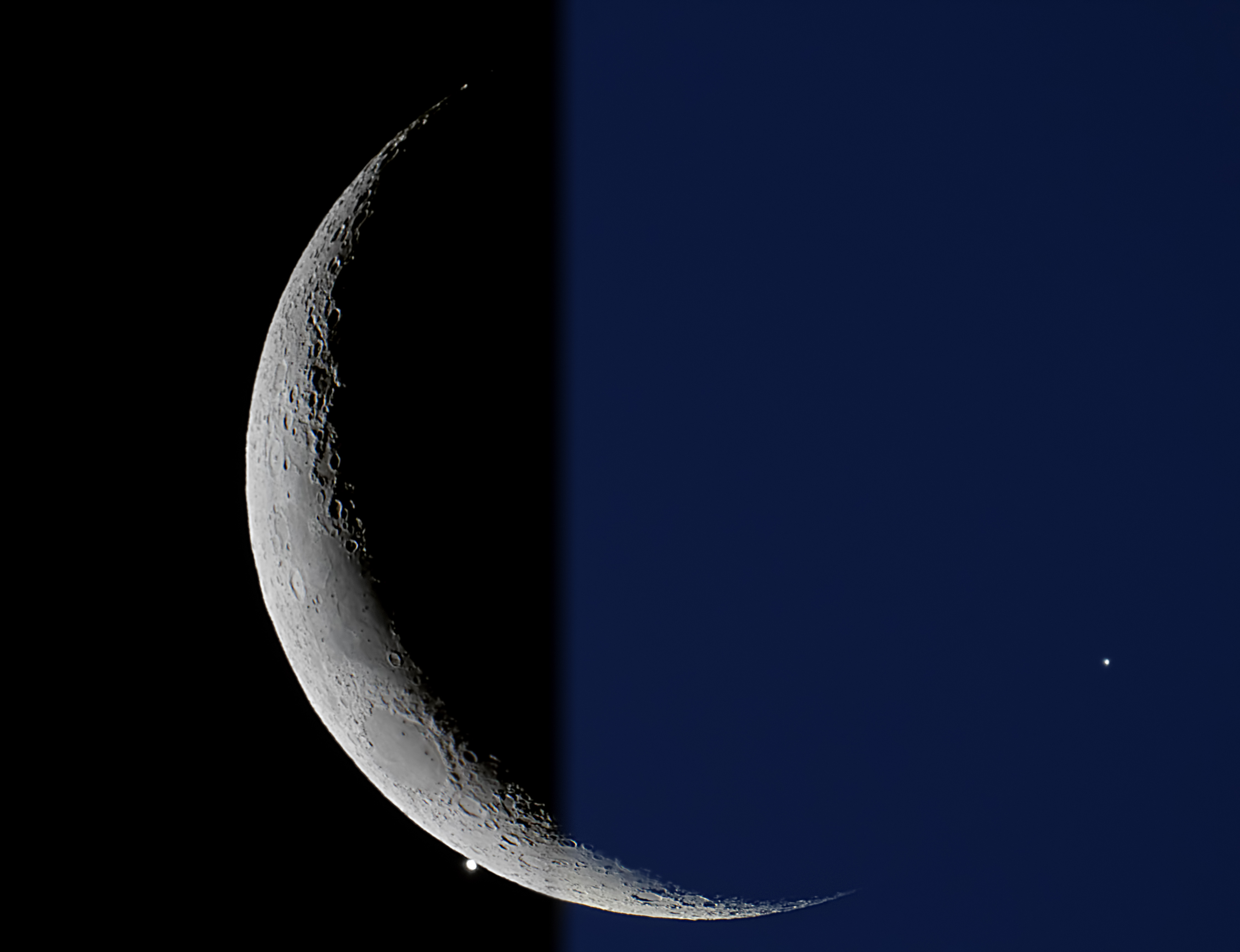 APOD: 2013 September 13 – Crescent Moon Meets Evening Star