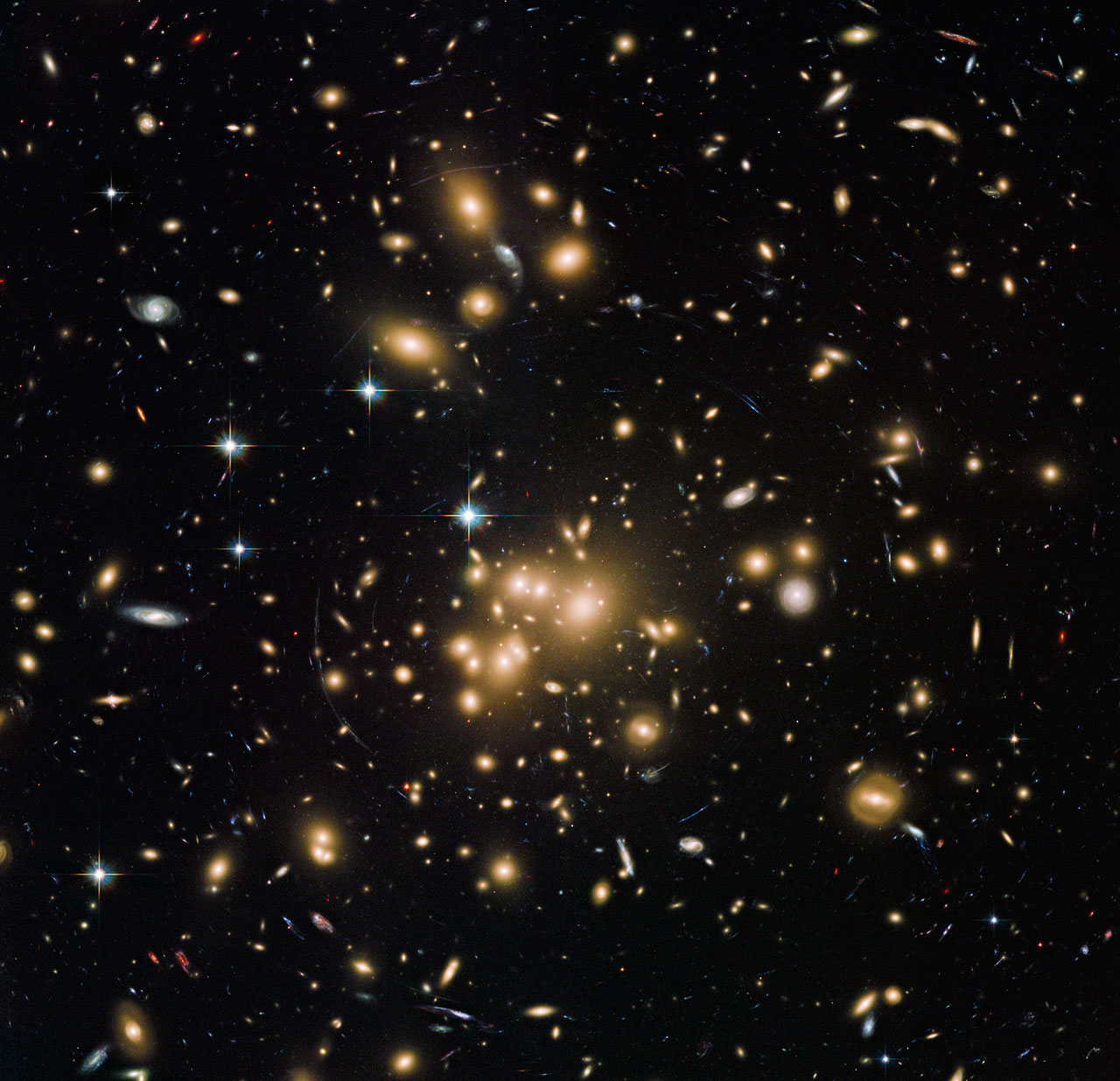 APOD: 2013 September 17 – Galaxy Cluster Abell 1689 Deflects Light
