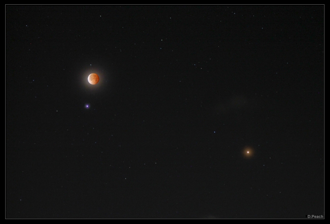 APOD: 2014 April 16 – Spica, Mars, and Eclipsed Moon