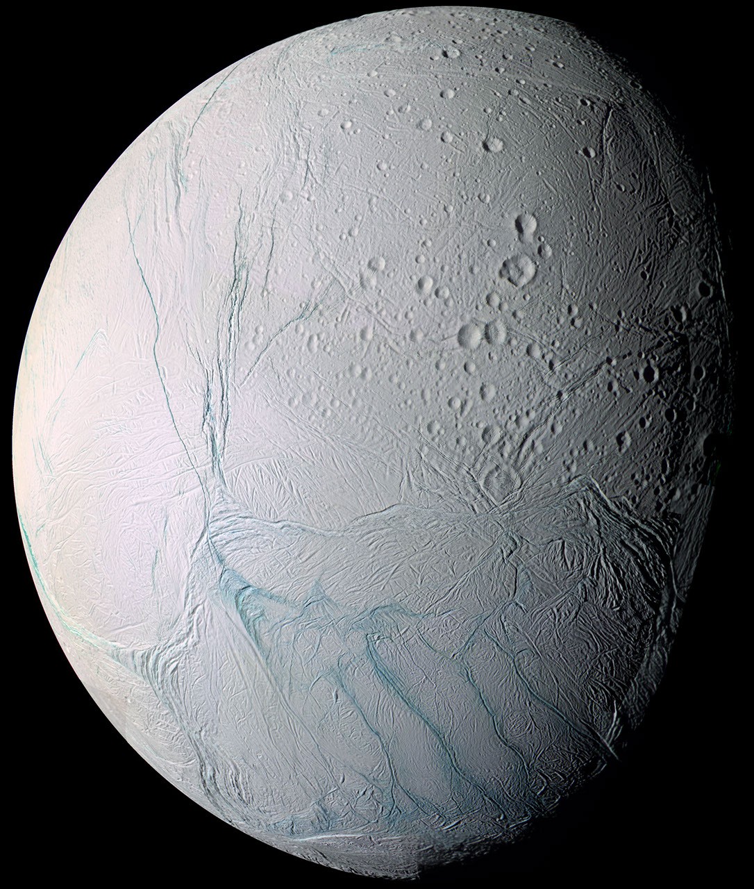 Fresh Tiger Stripes on Saturns Enceladus — APOD for 2014-04-06