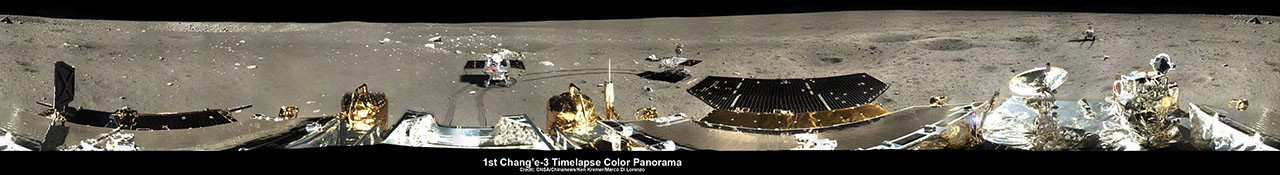 Lunar Time Lapse Panorama including Yutu Rover — APOD for 2014-02-03