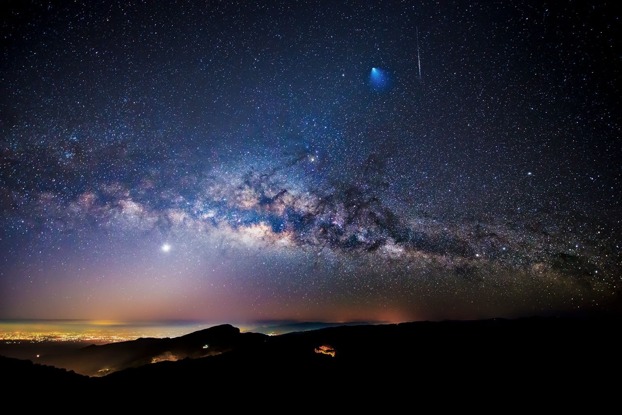 Rocket, Meteor, and Milky Way over Thailand — APOD for 2014-02-12