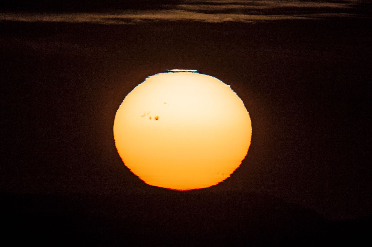 Sunspot at Sunset — APOD for 2014-01-08