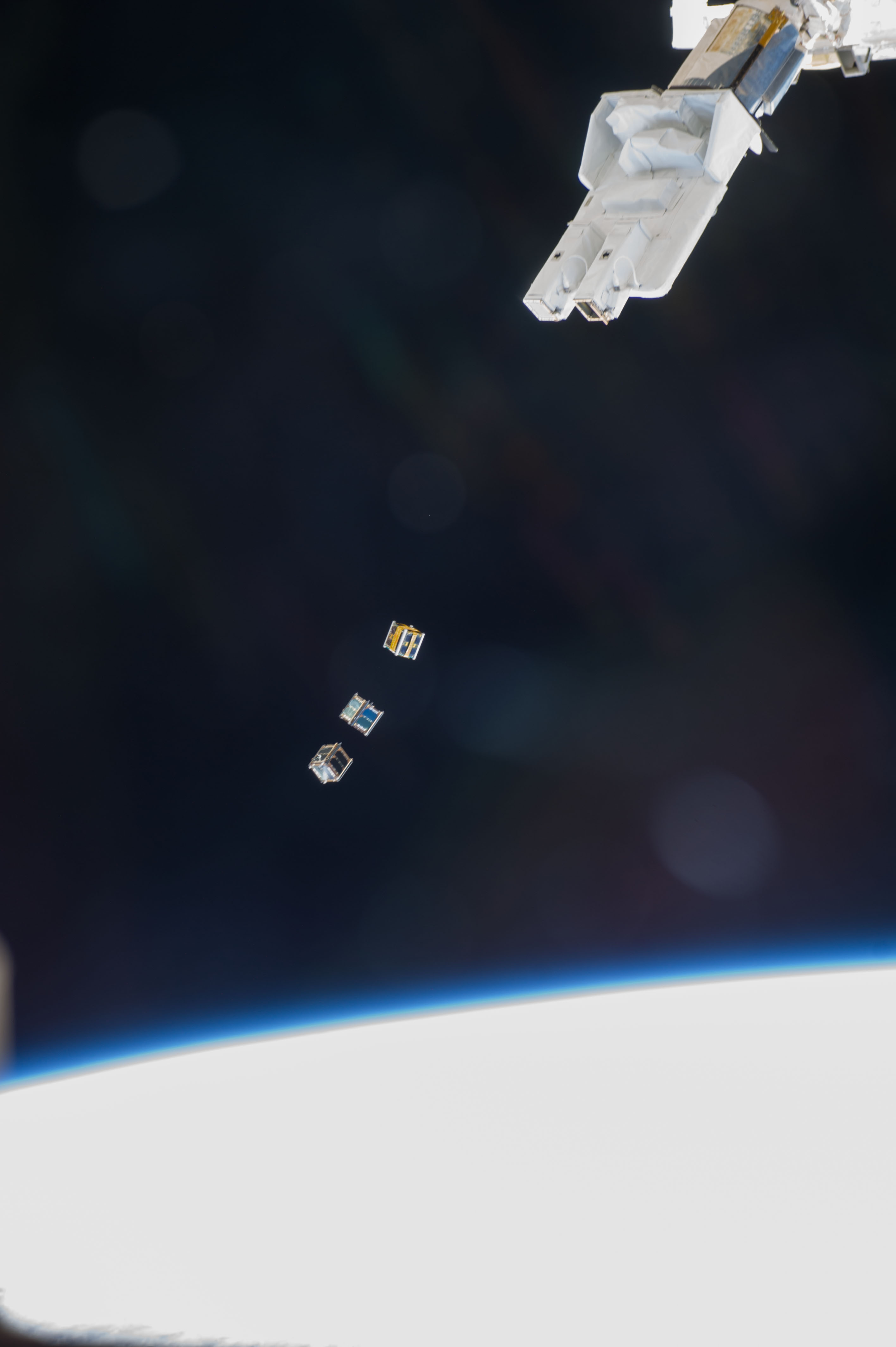 APOD: 2014 January 6 – Three CubeSats Released