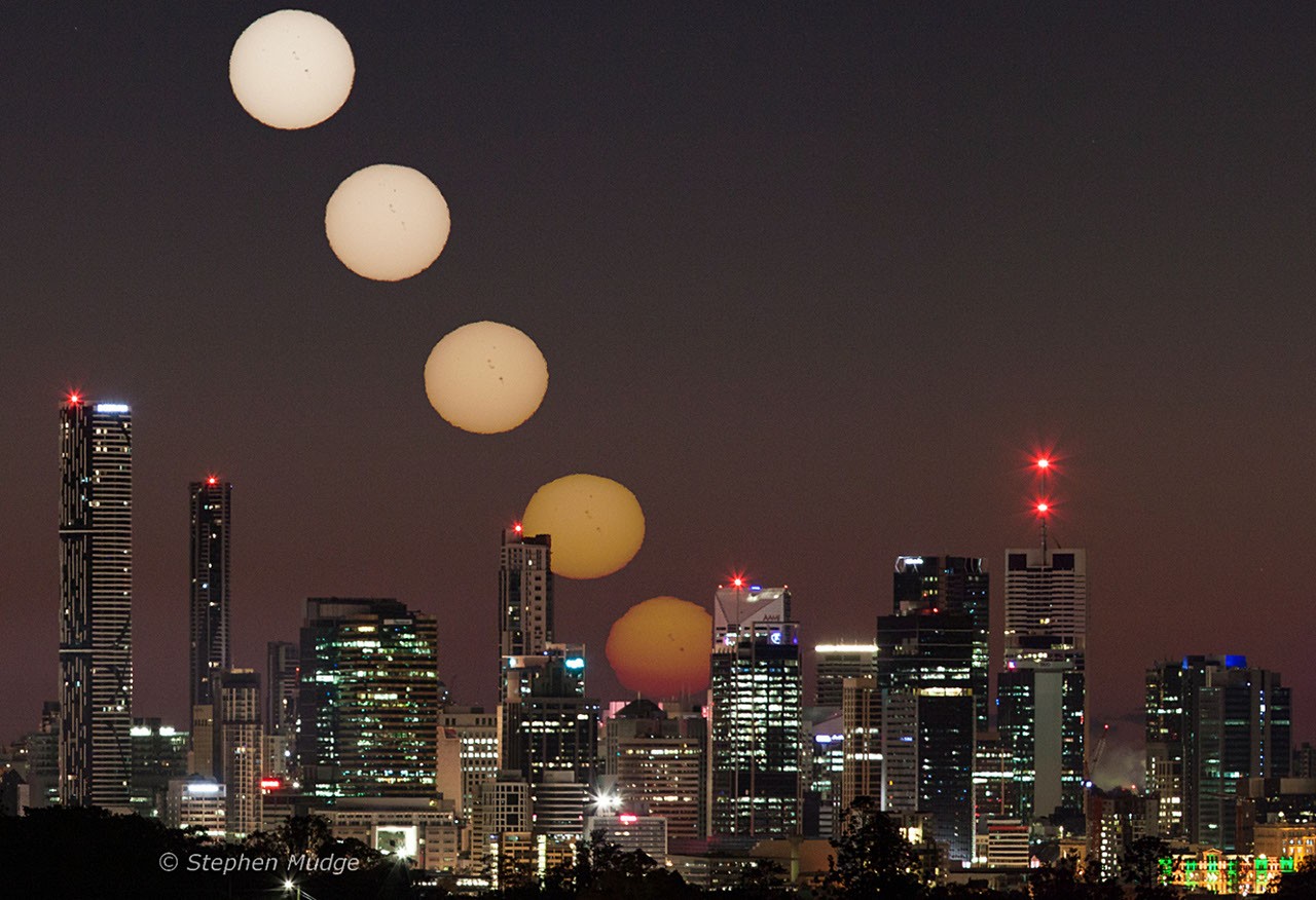 Spotty Sunrise over Brisbane — APOD for 2014-07-11
