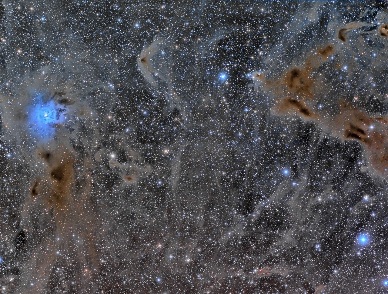 The Iris Nebula in a Field of Dust — APOD for 2014-06-24
