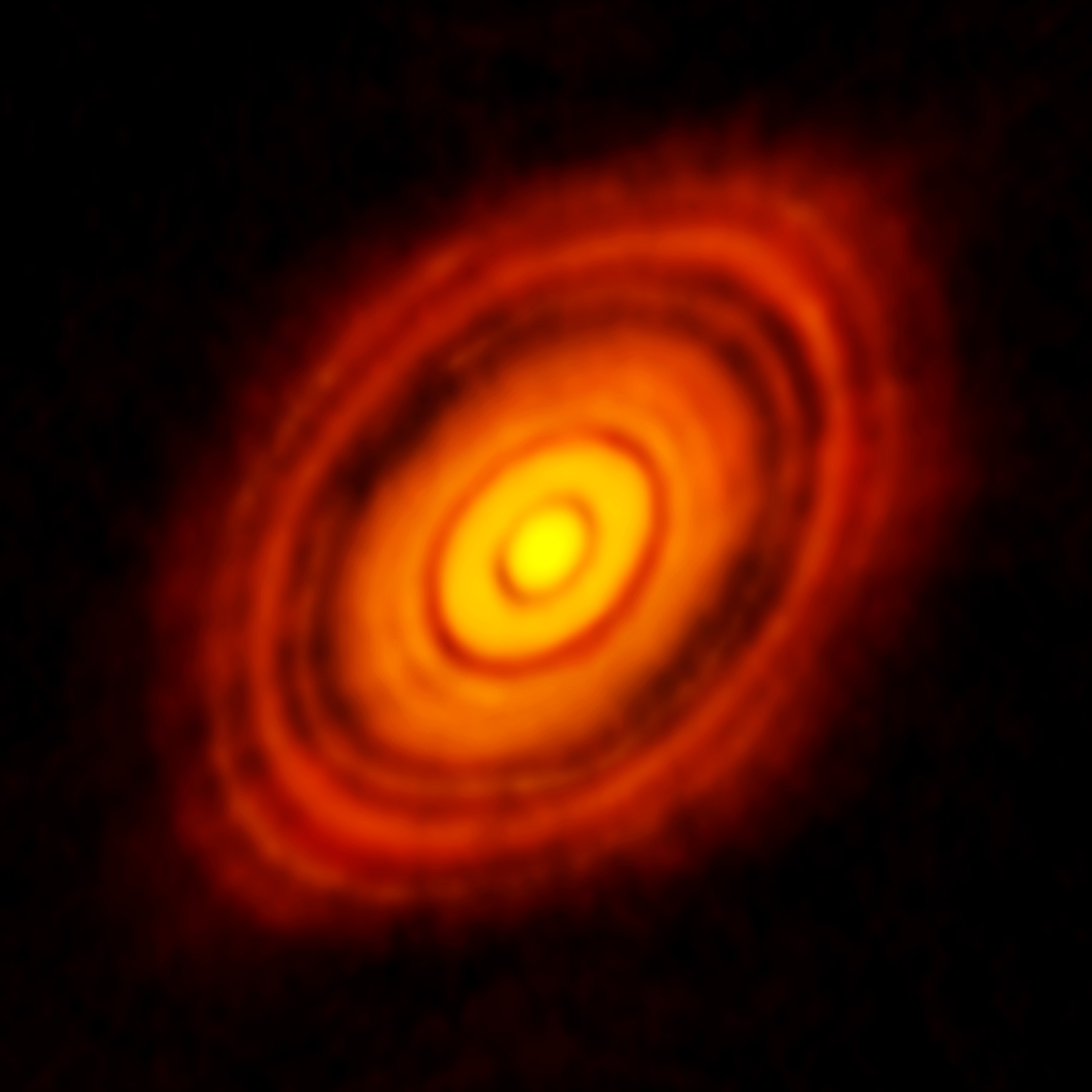 APOD: 2014 November 10 – The Protoplanetary Disk of HL Tauri from ALMA