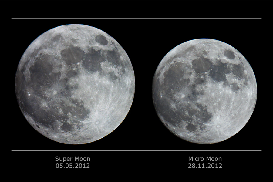 APOD: 2014 September 8 – Super Moon vs Micro Moon