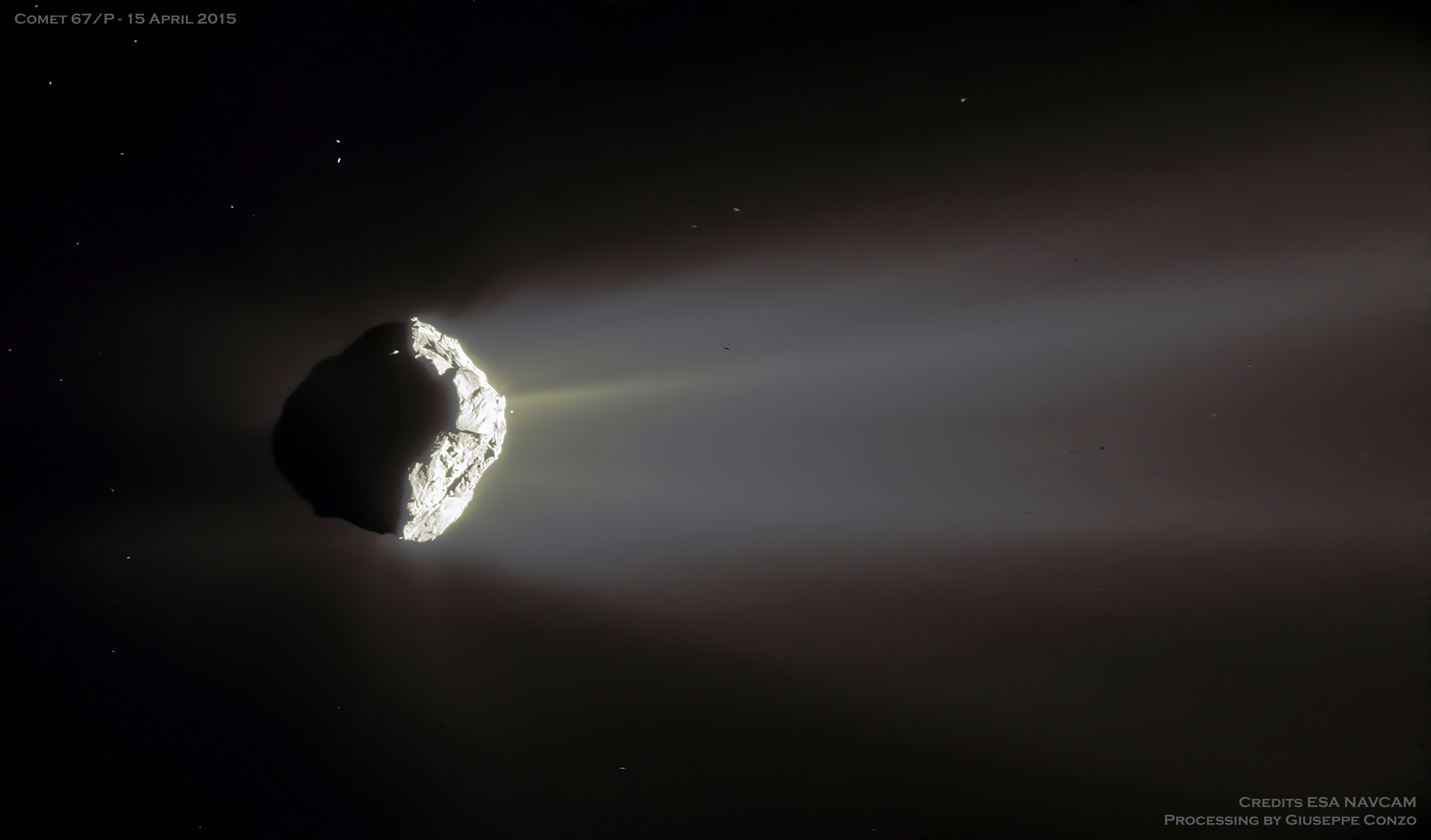 APOD: 2015 April 29 – Comet Churyumov Gerasimenko in Crescent
