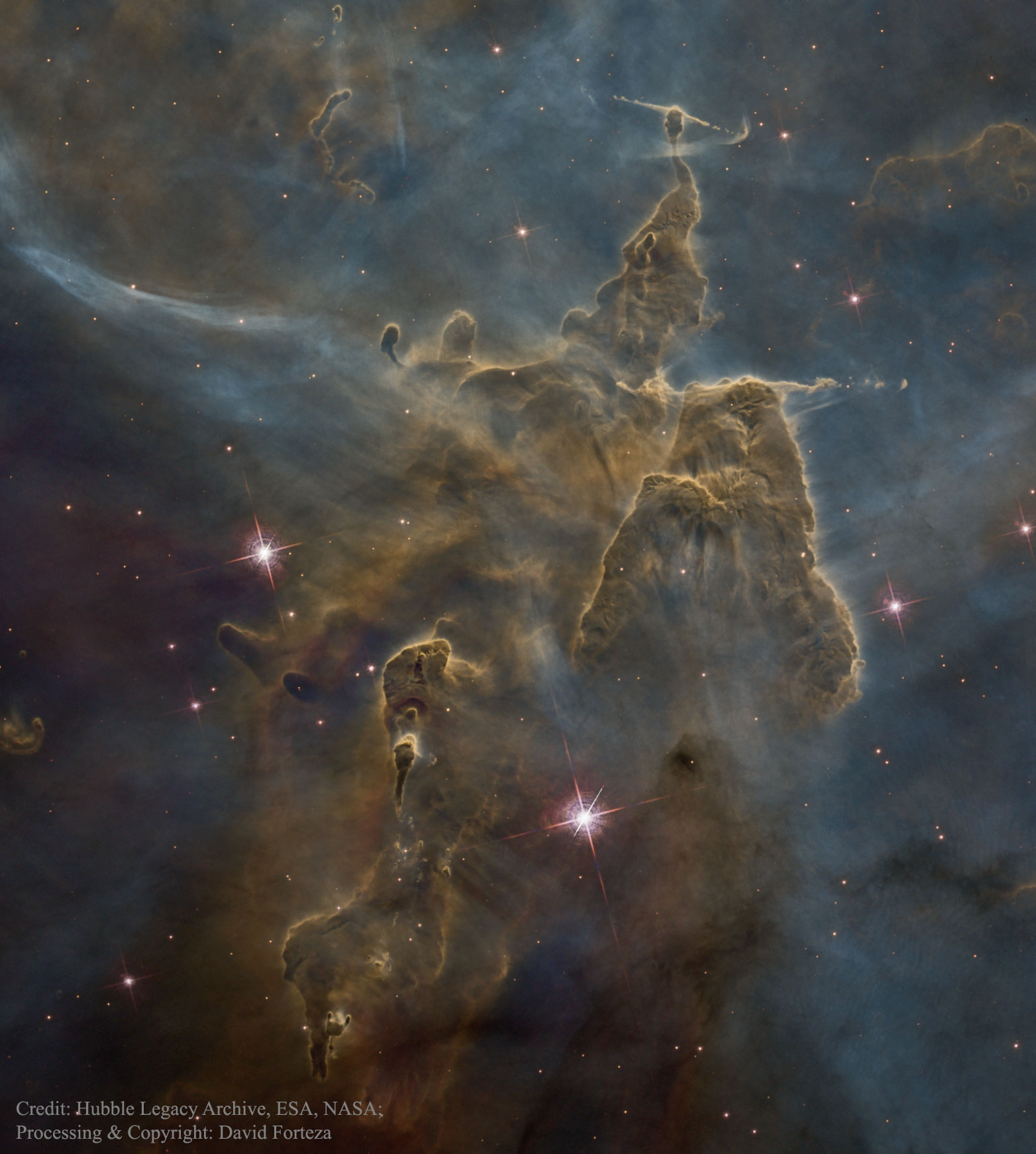 APOD: 2015 April 15 – Mystic Mountain Dust Pillars