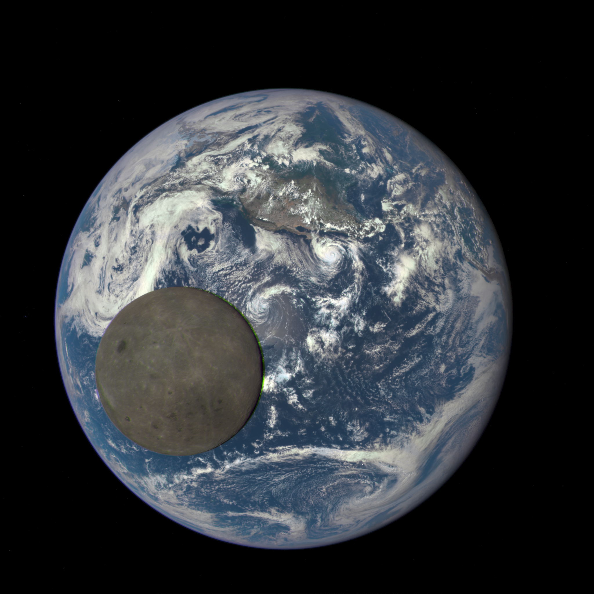 APOD: 2015 August 7 – Full Earth, Full Moon
