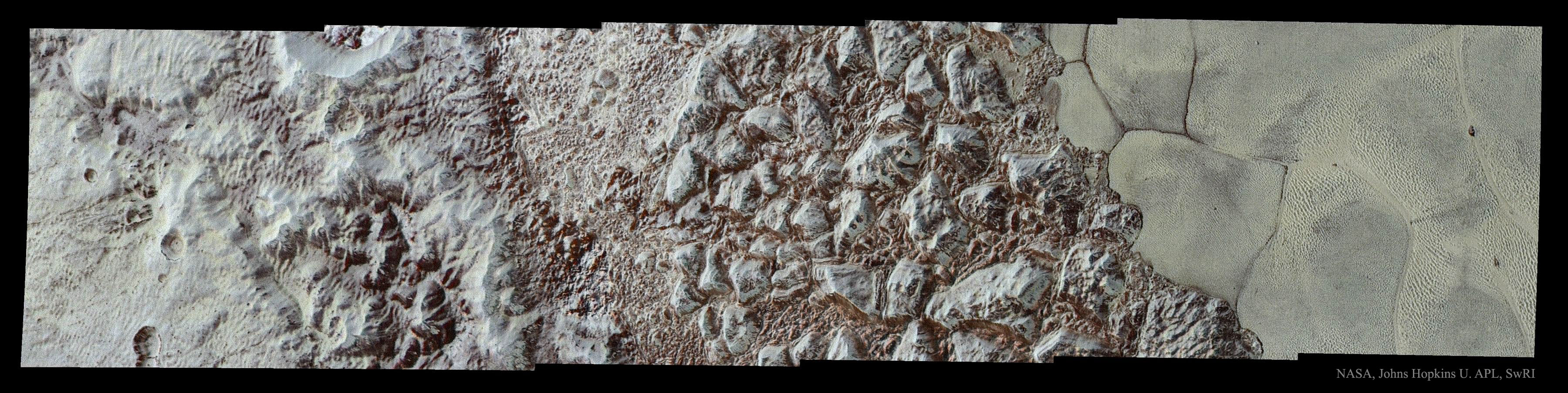 APOD: 2015 December 14 – Pluto: From Mountains to Plains