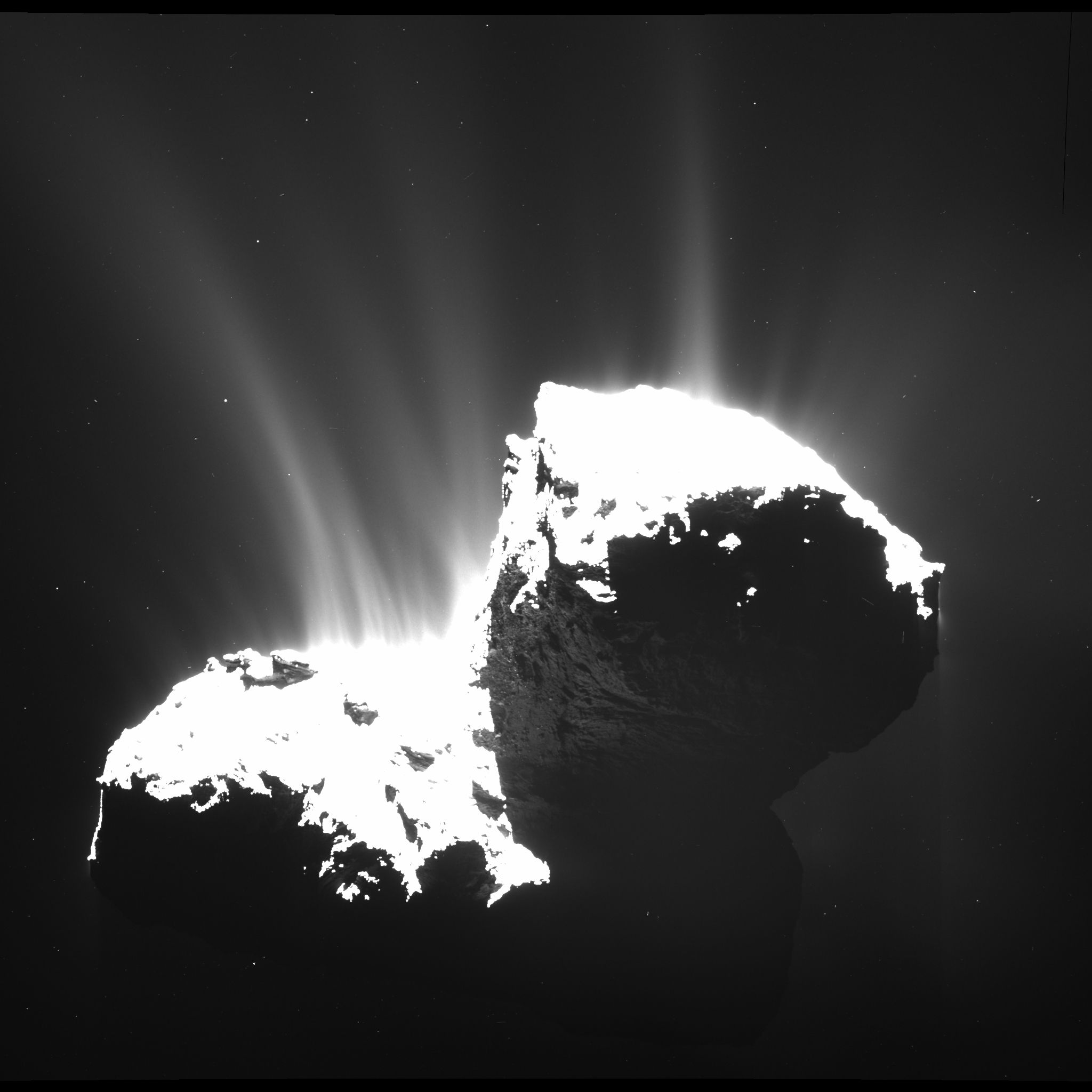 APOD: 2015 February 3 – Jets from Comet Churyumov Gerasimenko