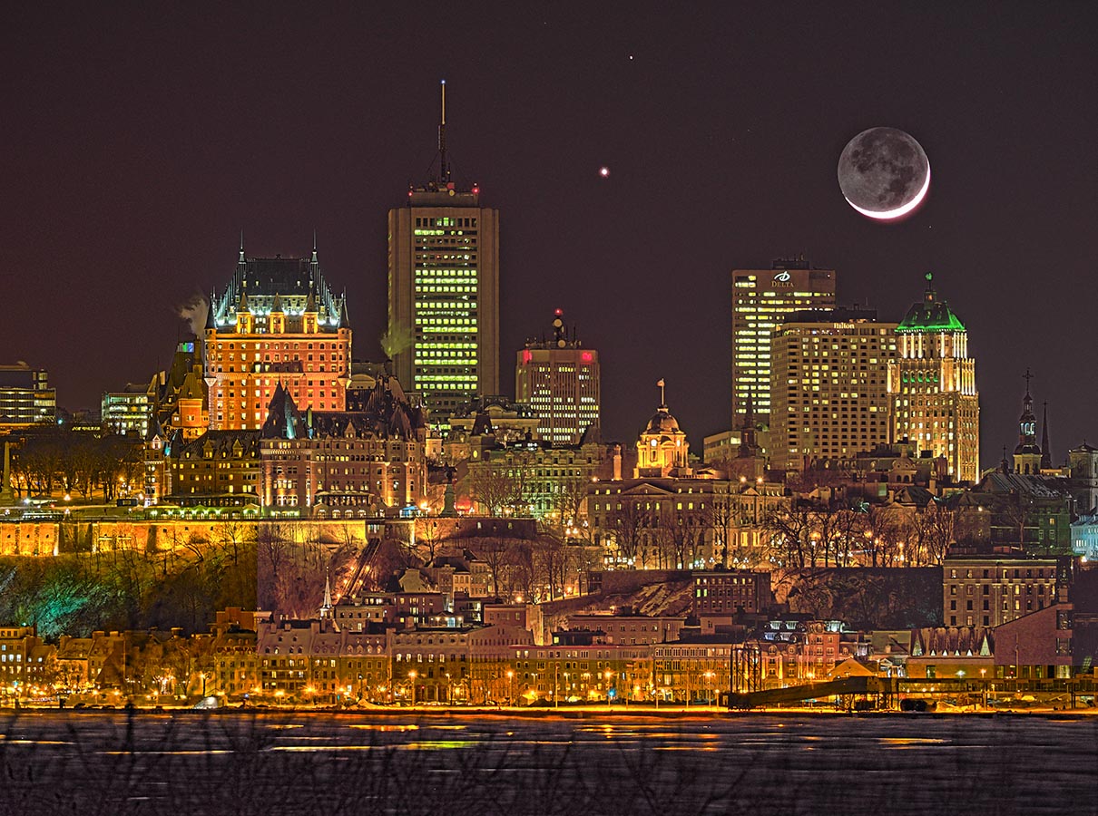 APOD: 2015 February 28 – Moon-Venus-Mars Skyline