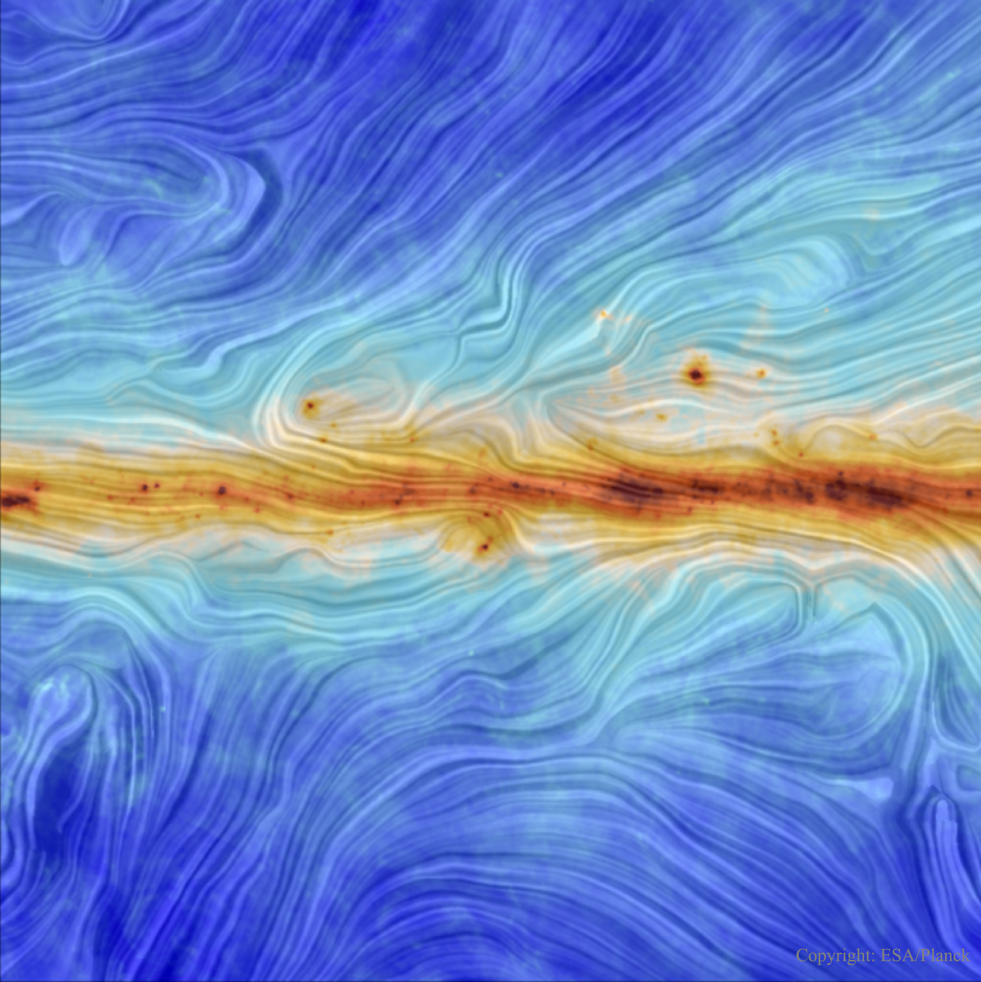 APOD: 2015 January 27 – Our Galaxy’s Magnetic Field from Planck
