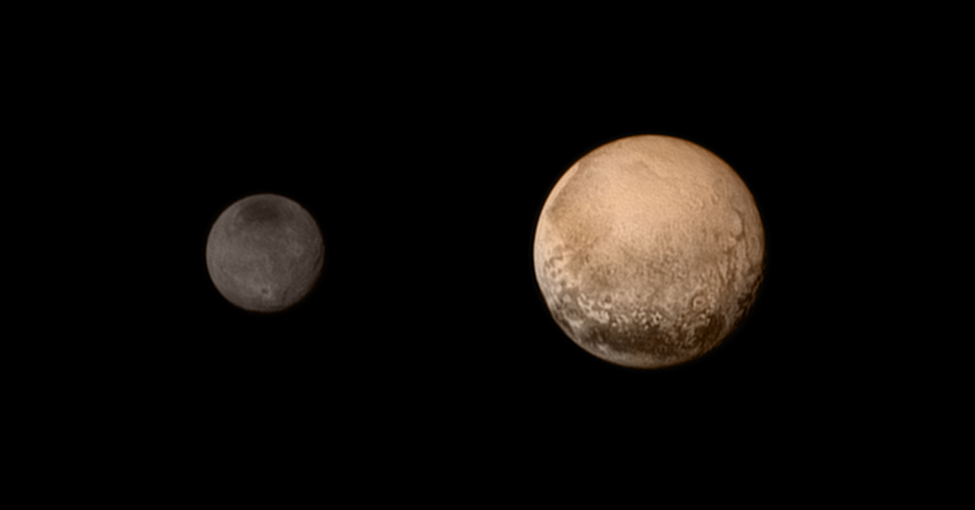 APOD: 2015 July 14 – New Horizons Passes Pluto and Charon