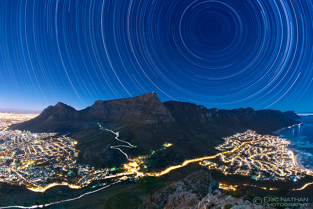 APOD: 2015 June 25 – Star Trails Above Table Mountain