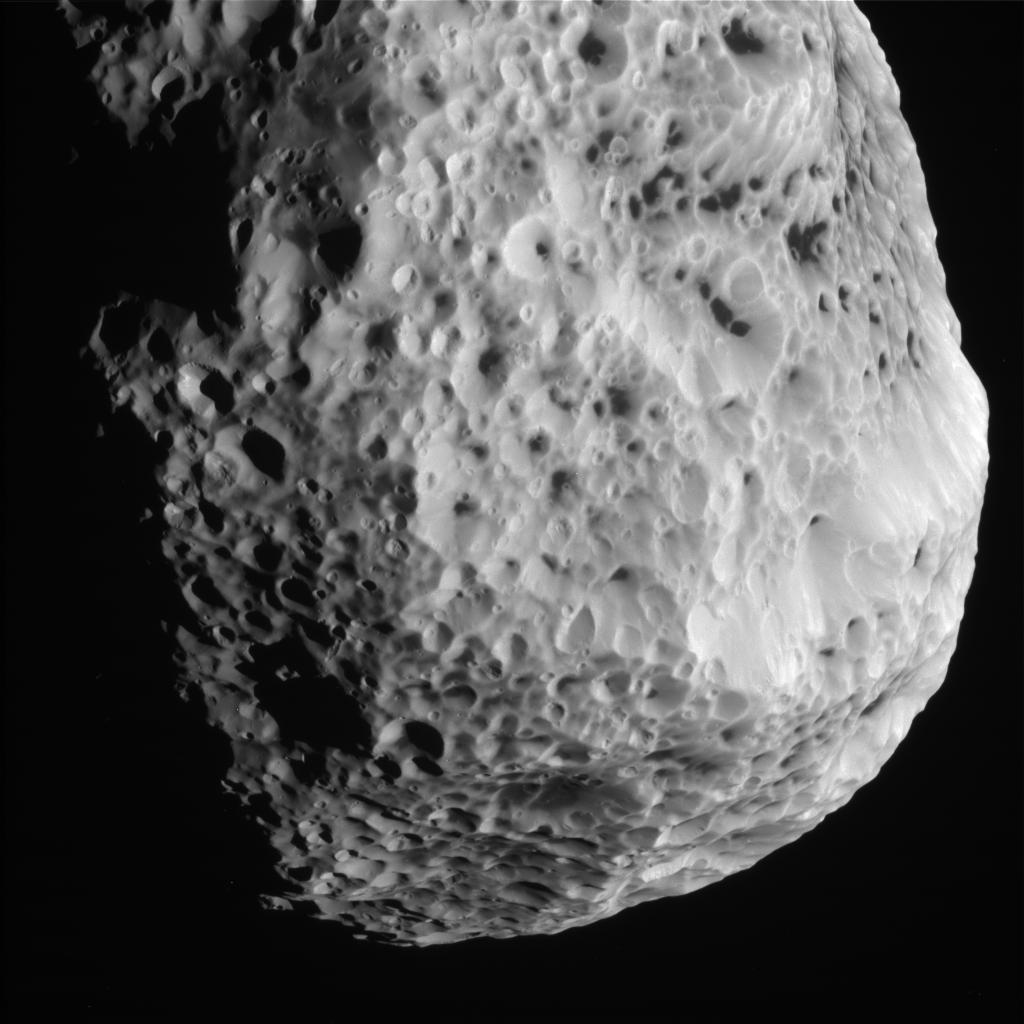 APOD: 2015 June 3 – Flyby Image of Saturn’s Sponge Moon Hyperion