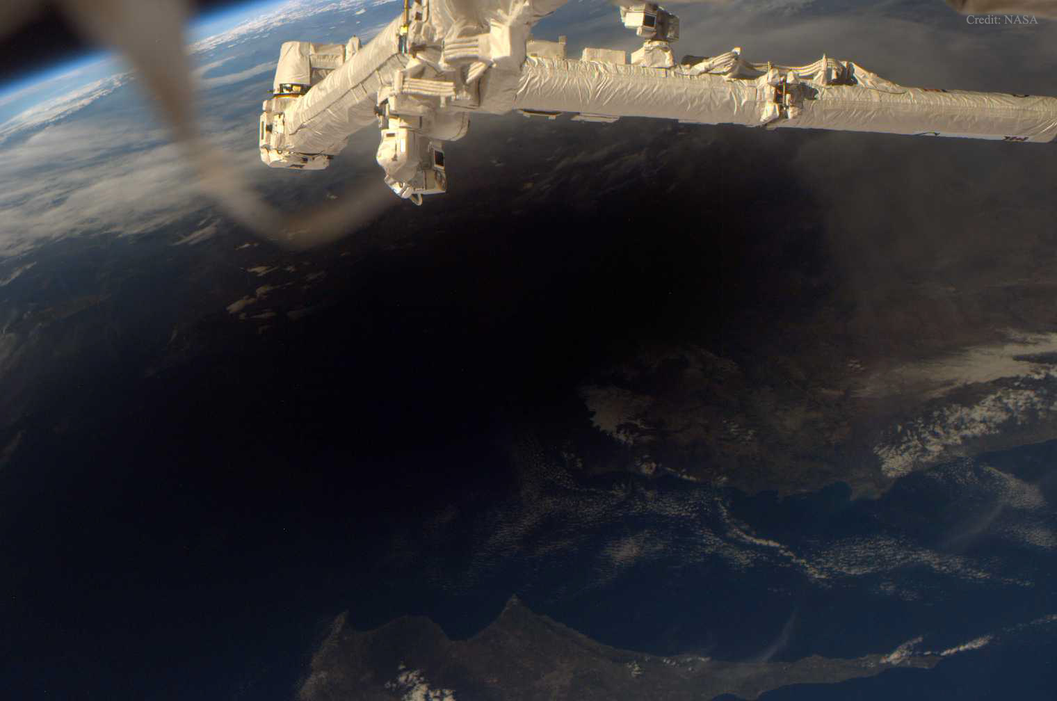 APOD: 2015 March 18 – Earth During a Total Eclipse of the Sun