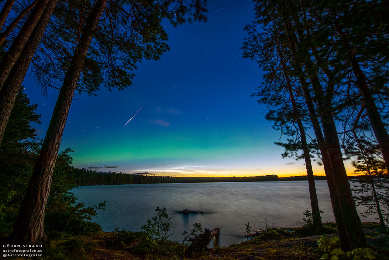 APOD: 2016 August 11 – Perseid, Aurora, and Noctilucent Clouds