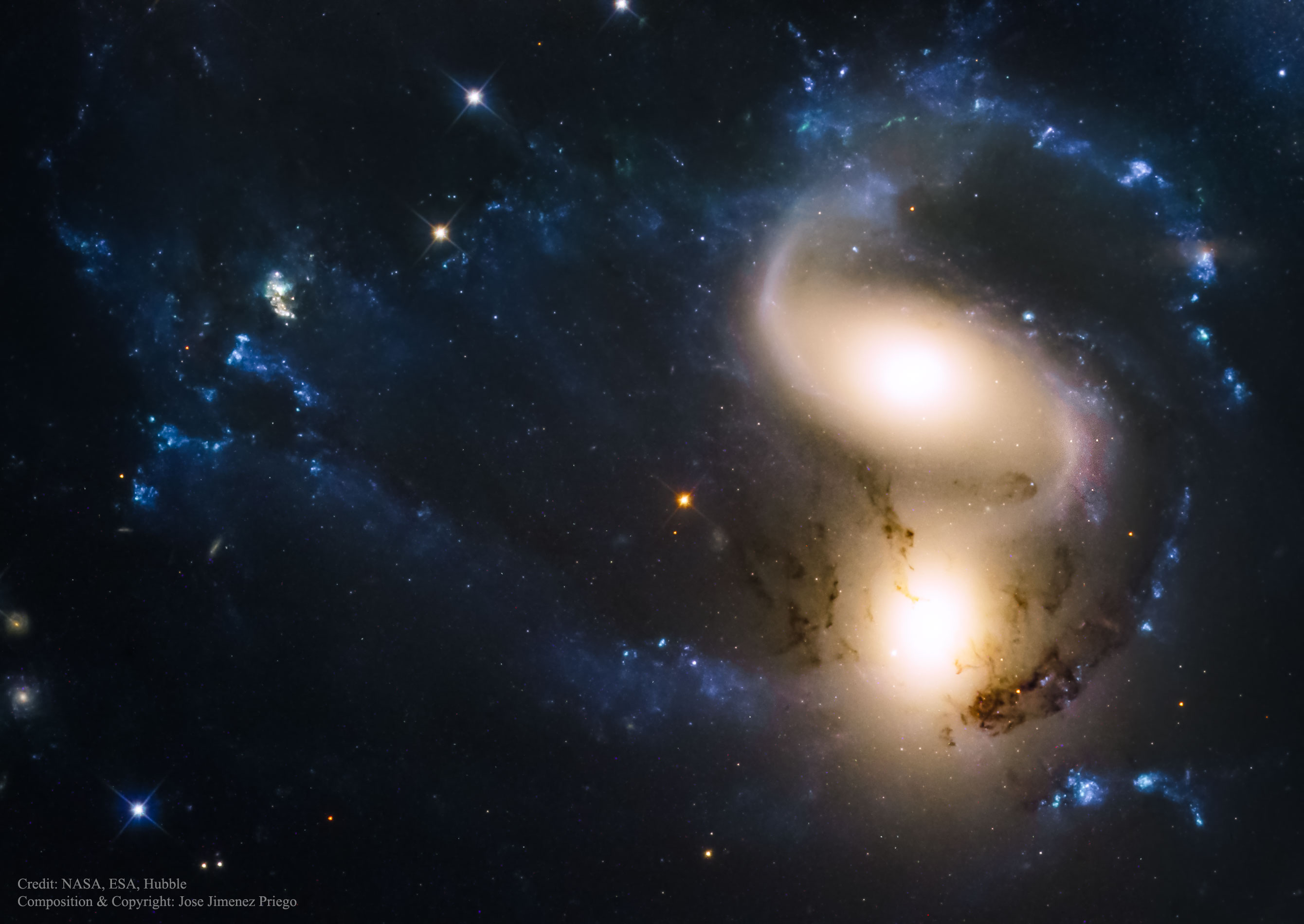 APOD: 2016 August 10 – Colliding Galaxies in Stephans Quintet