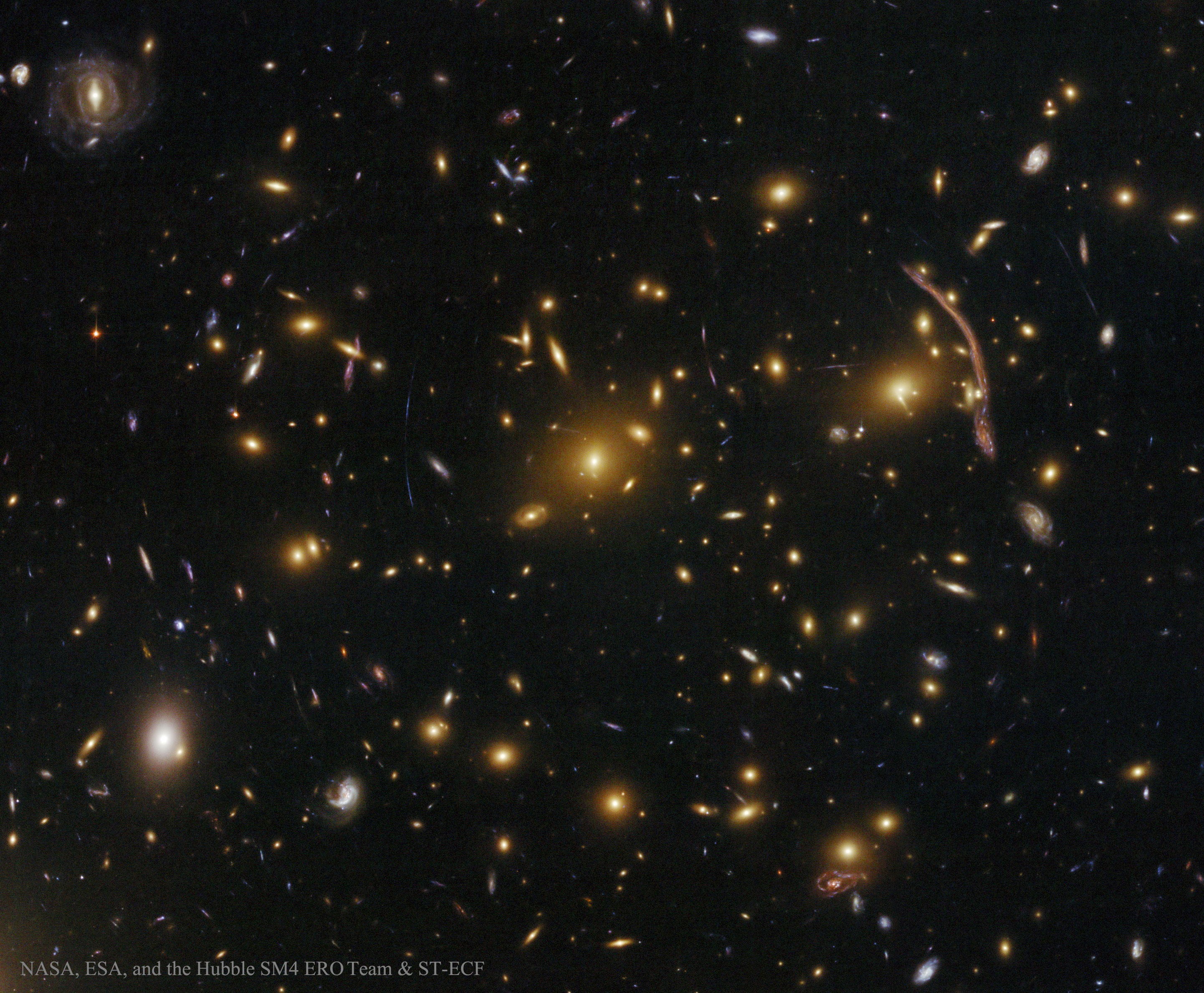 APOD: 2016 August 28 – Abell 370: Galaxy Cluster Gravitational Lens