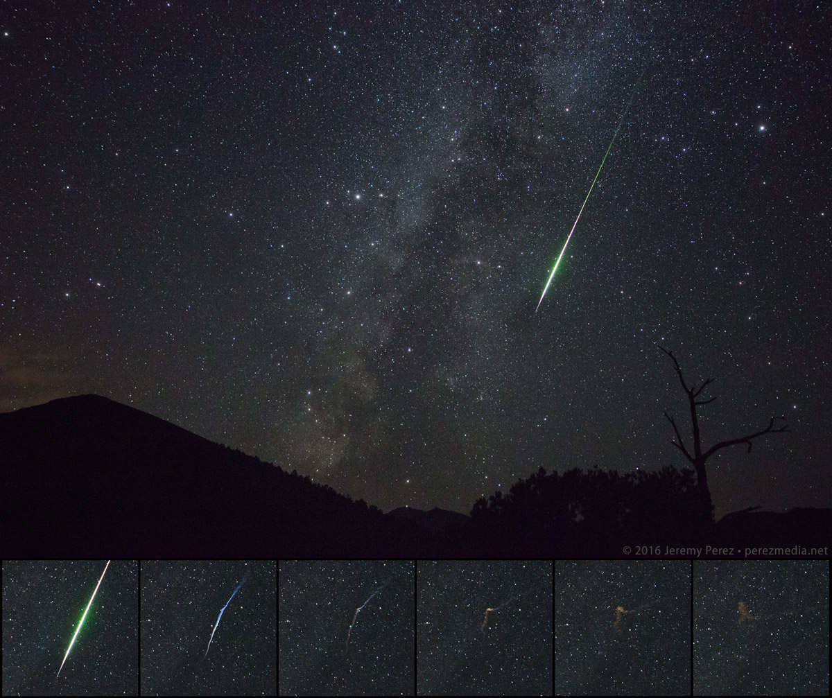 APOD: 2016 August 19 – Perseid Fireball at Sunset Crater