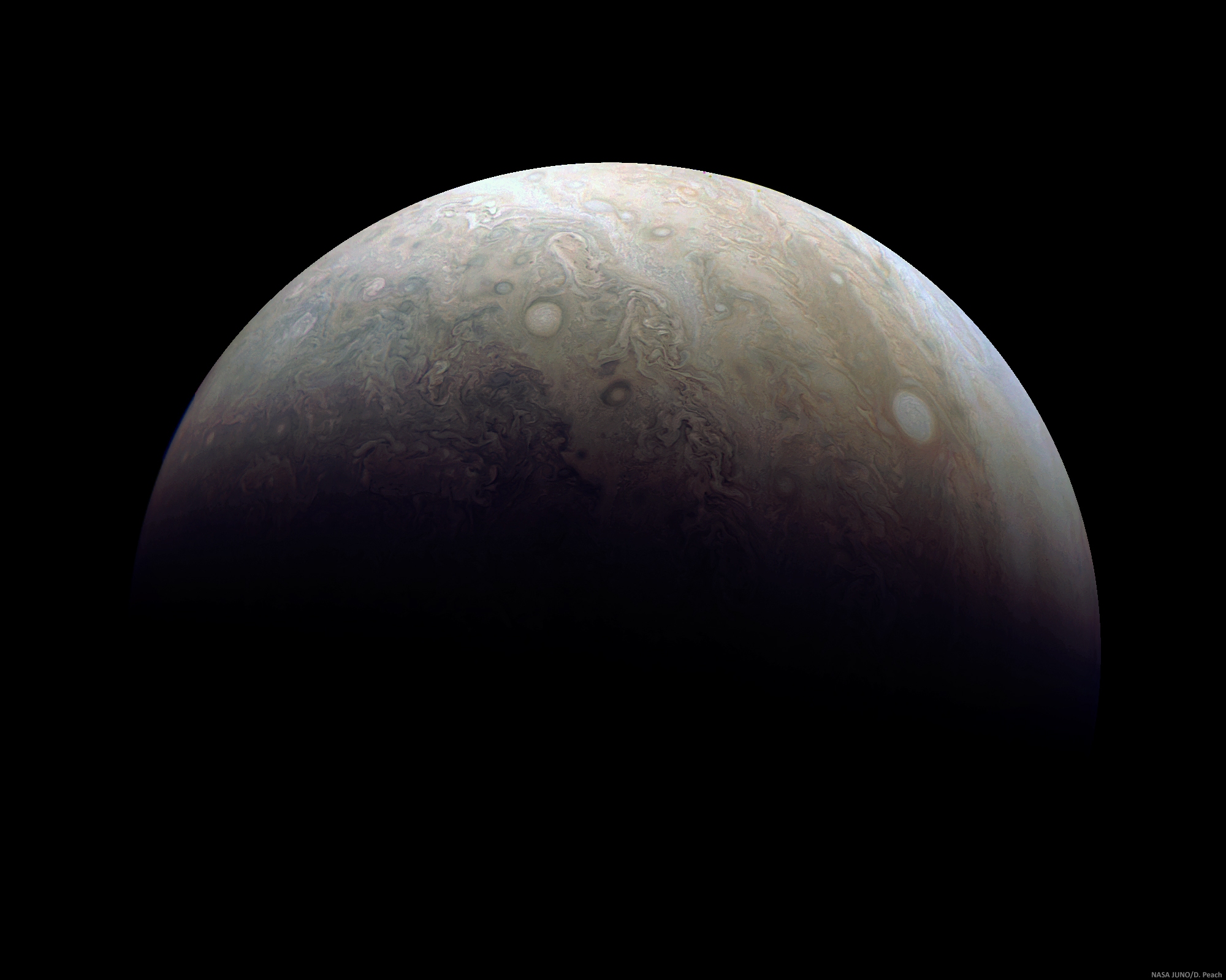 APOD: 2016 December 17 – Southern Jupiter from Perijove 3
