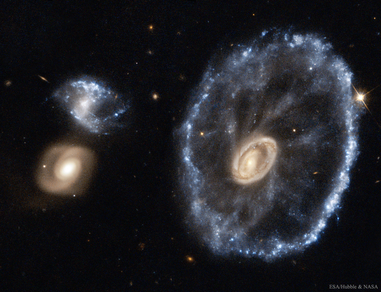 APOD: 2016 December 18 – The Cartwheel Galaxy from Hubble